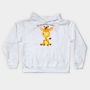 Little Gregor Giraffe Speaks Cockney Rhyming Slang Kids Hoodie